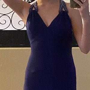 Gorgeous Sequin Detailing Violet Prom Dress!